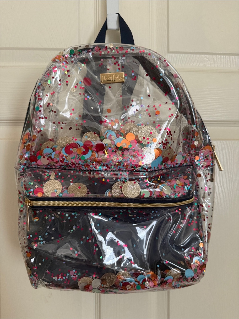 Packed Party Clear Sequin Confetti Backpack - Gold Hardware